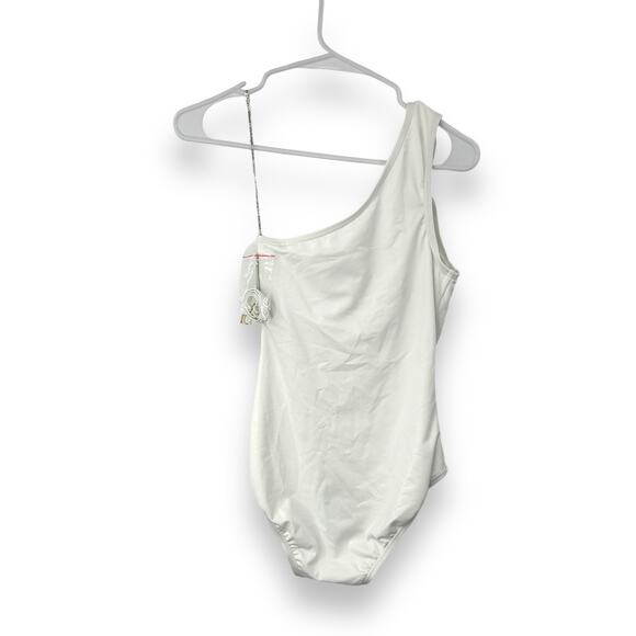 NEW Michael Michael Kors One Shoulder White One Piece Swimsuit Size 4 O Ring NWT - Picture 10 of 10